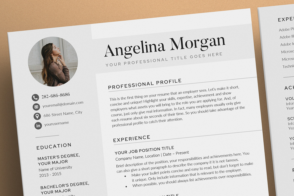 Resume/CV - The Angel, a Resume Template by CreativeLandStudio (Photo 5 of 10)