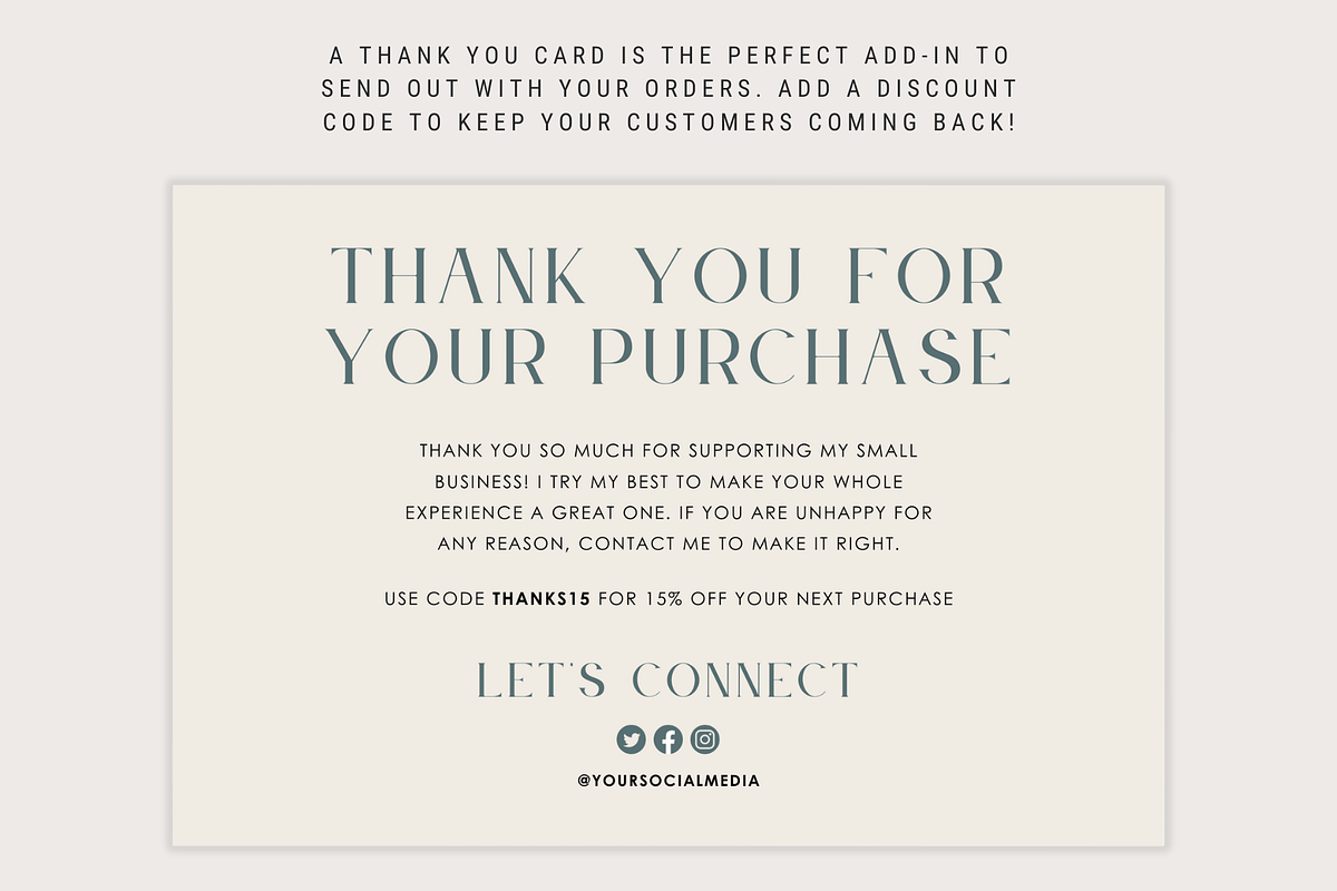 Business Thank You Card, a Card Template by thebrandcove (Photo 3 of 7)