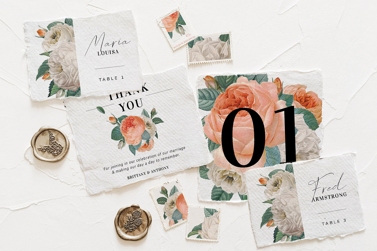 Blush & White Rose Wedding Suite, an Invitation Template by BlueRobinDesignShop (Photo 3 of 15)