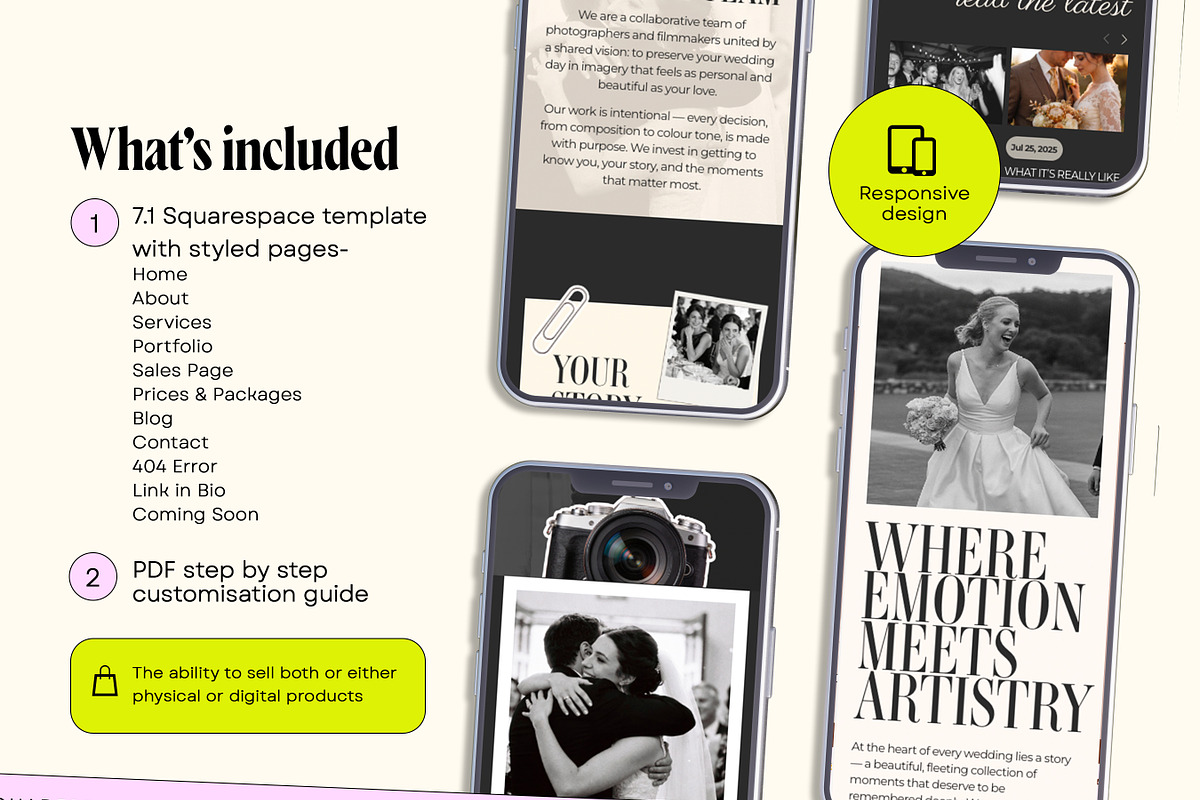 Wedding Videographer Website, a Squarespace Template by Template Twist Shop (Photo 3 of 10)