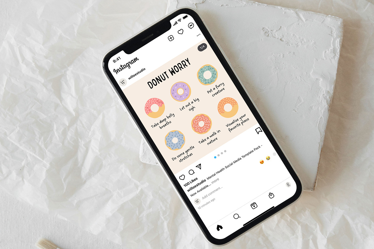 Mental Health Instagram Kit - Canva, a Social Media Template by Willoe Studio (Photo 12 of 12)
