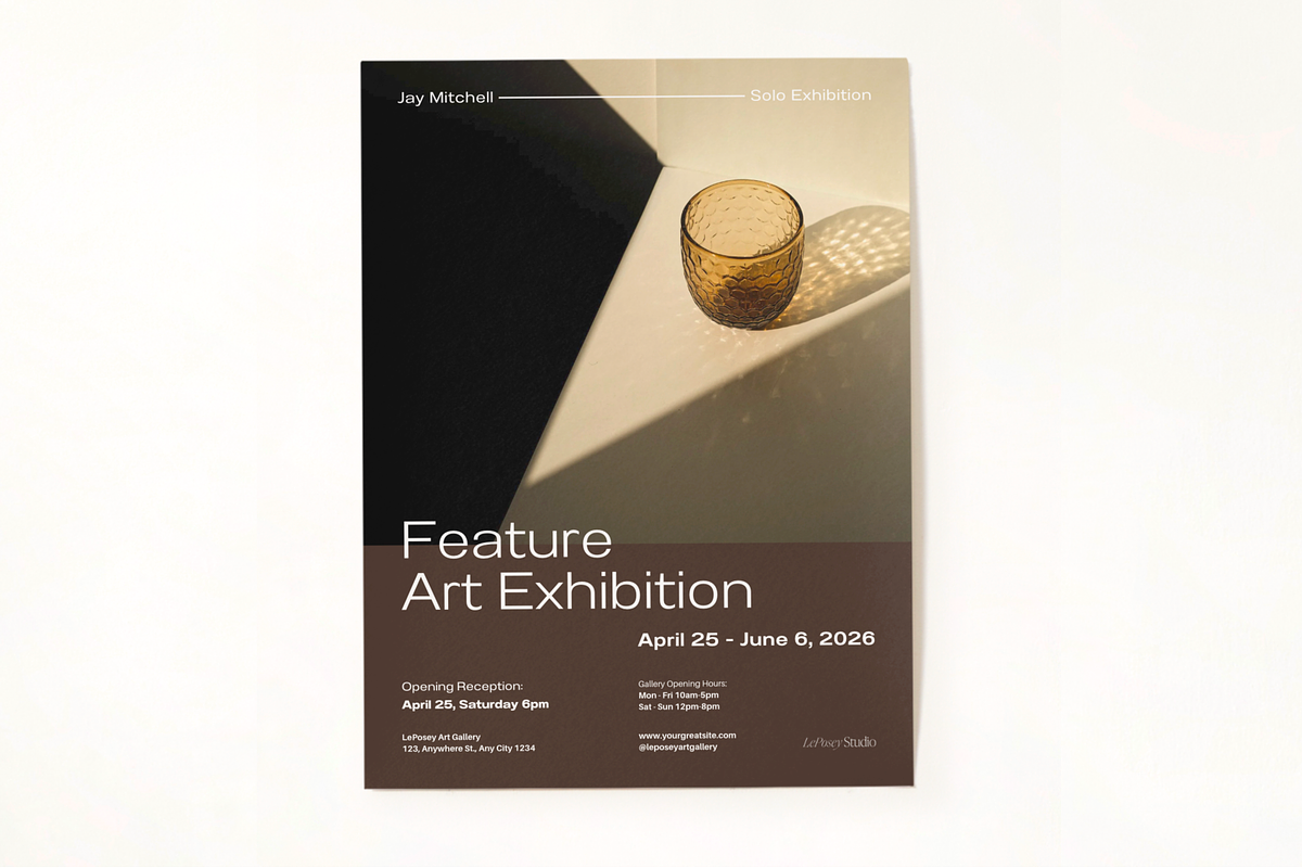 Minimal Exhibition Poster Template, a Poster Template by LePosey Studio (Photo 6 of 9)