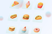 3D Fast Food Icon Set – Cute Pastel, a Food & Drink 3D Model by elchinarts (Thumbnail 2 of 2)