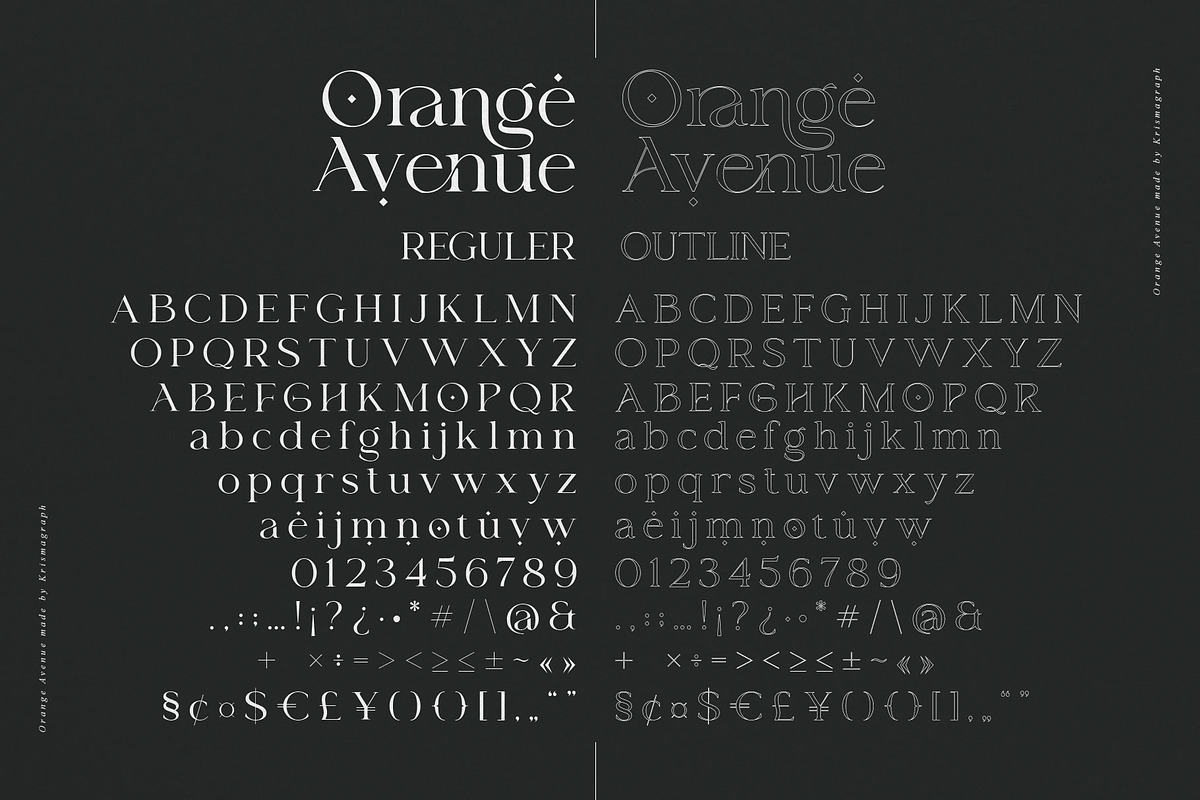 Orange Avenue | Ligature Serif Font, a Serif Font by Krismagraph (Photo 7 of 12)