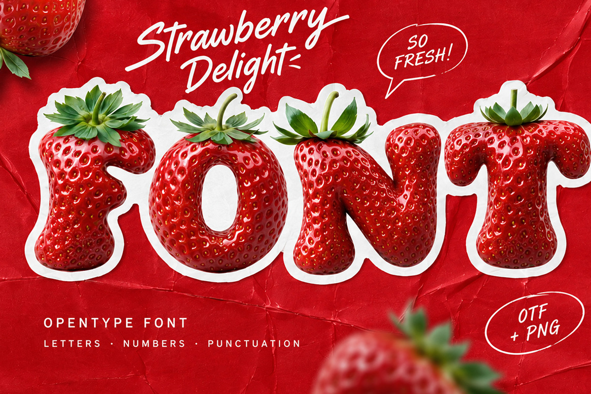 Strawberry Delight Font, a Serif Font by Handmadefont (Photo 13 of 14)