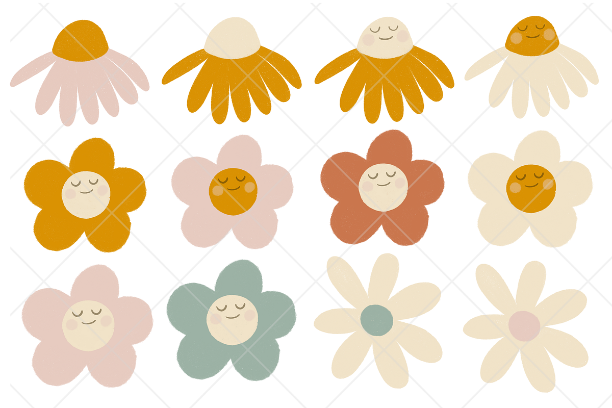 Kids Flowers Kawaii Spring Florals, a Graphic by Murphy & Frank (Photo 2 of 5)