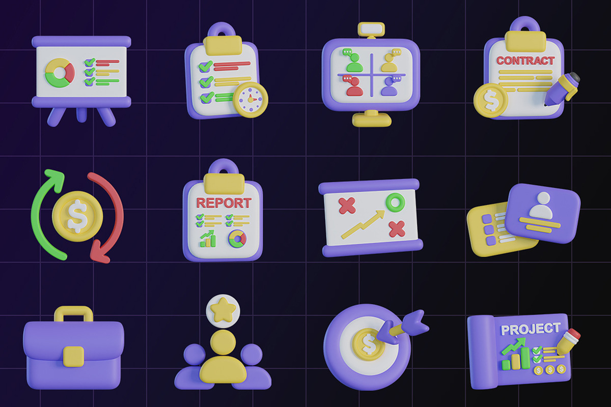 Business 3D Icon Pack, an Object Graphic by Artnivora.Std (Photo 4 of 4)