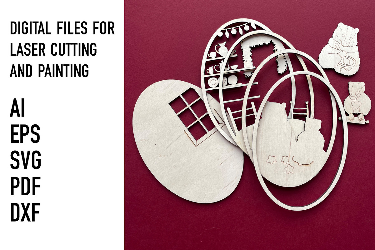 Badger Baking Layered Laser Cut File, an Object Graphic by HelloWood (Photo 2 of 4)