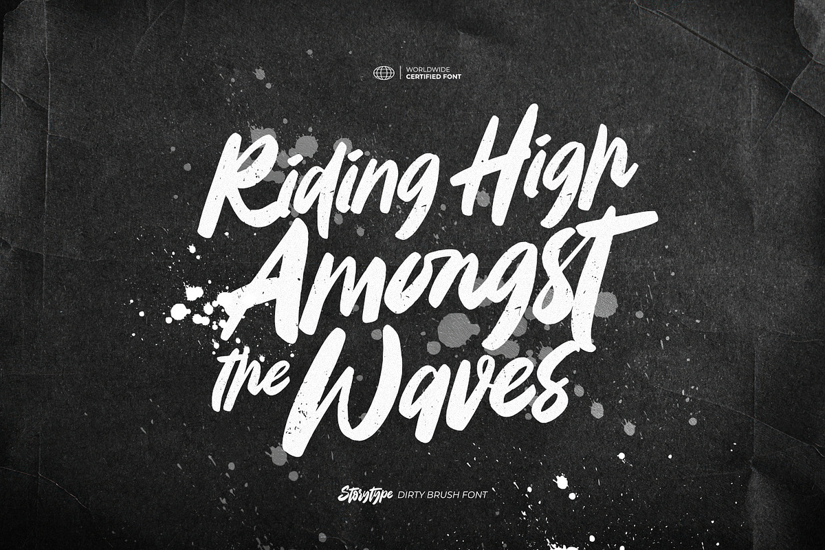 Storytype - Dirty Brush Font, a Script Font by ikiiko (Photo 2 of 7)