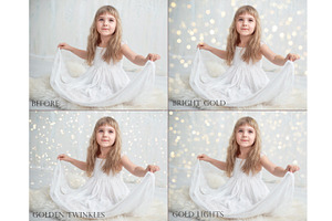 Gold Bokeh Photoshop Overlays