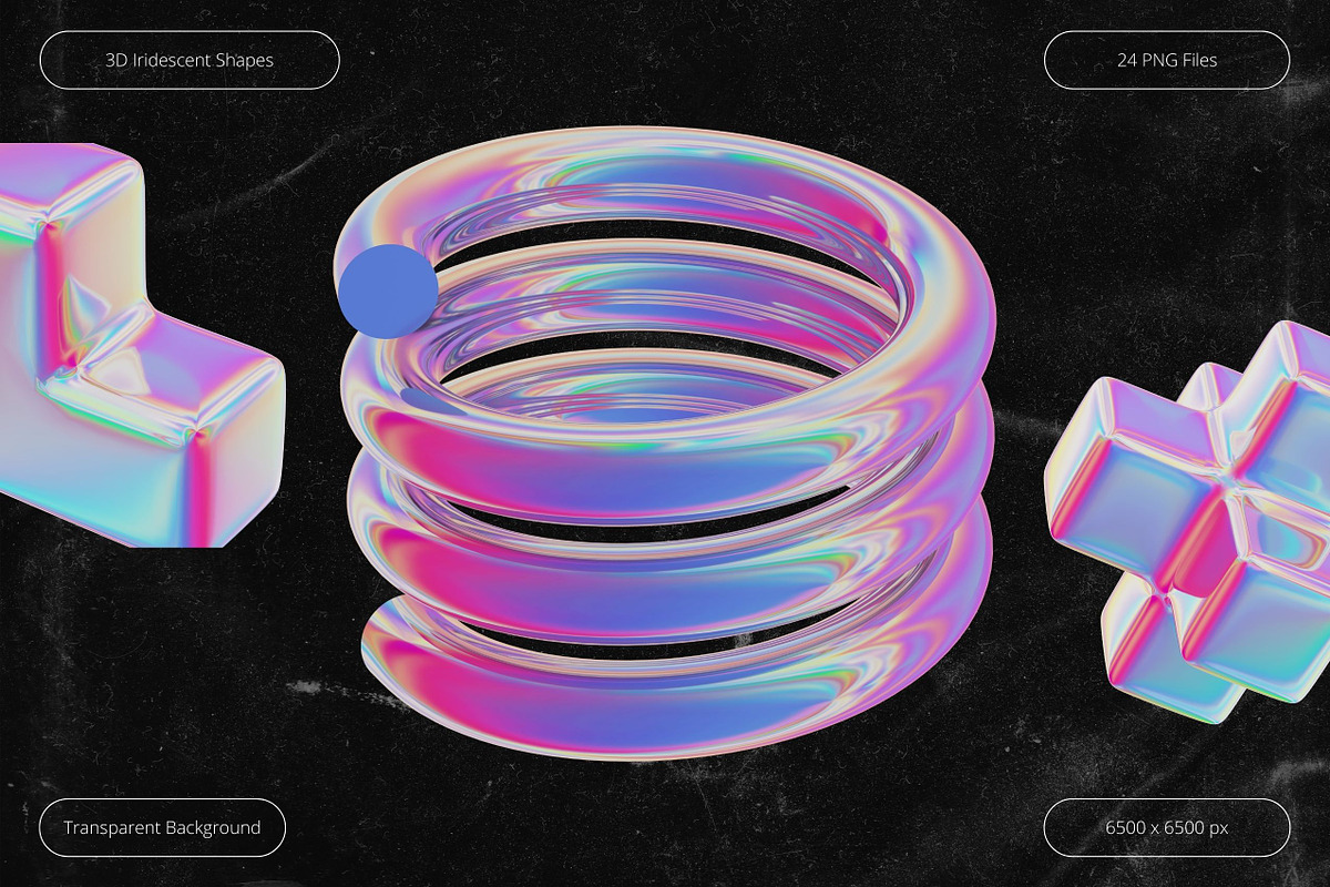 3D Iridescent Shapes, an Object Graphic by Design Studio (Photo 3 of 4)