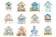 Tiny beach house Clipart, an Illustration by Design Market (Thumbnail 2 of 3)