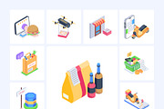 Food Delivery Isometric Icons, an Emoji Icon by Vectors Market (Thumbnail 5 of 9)