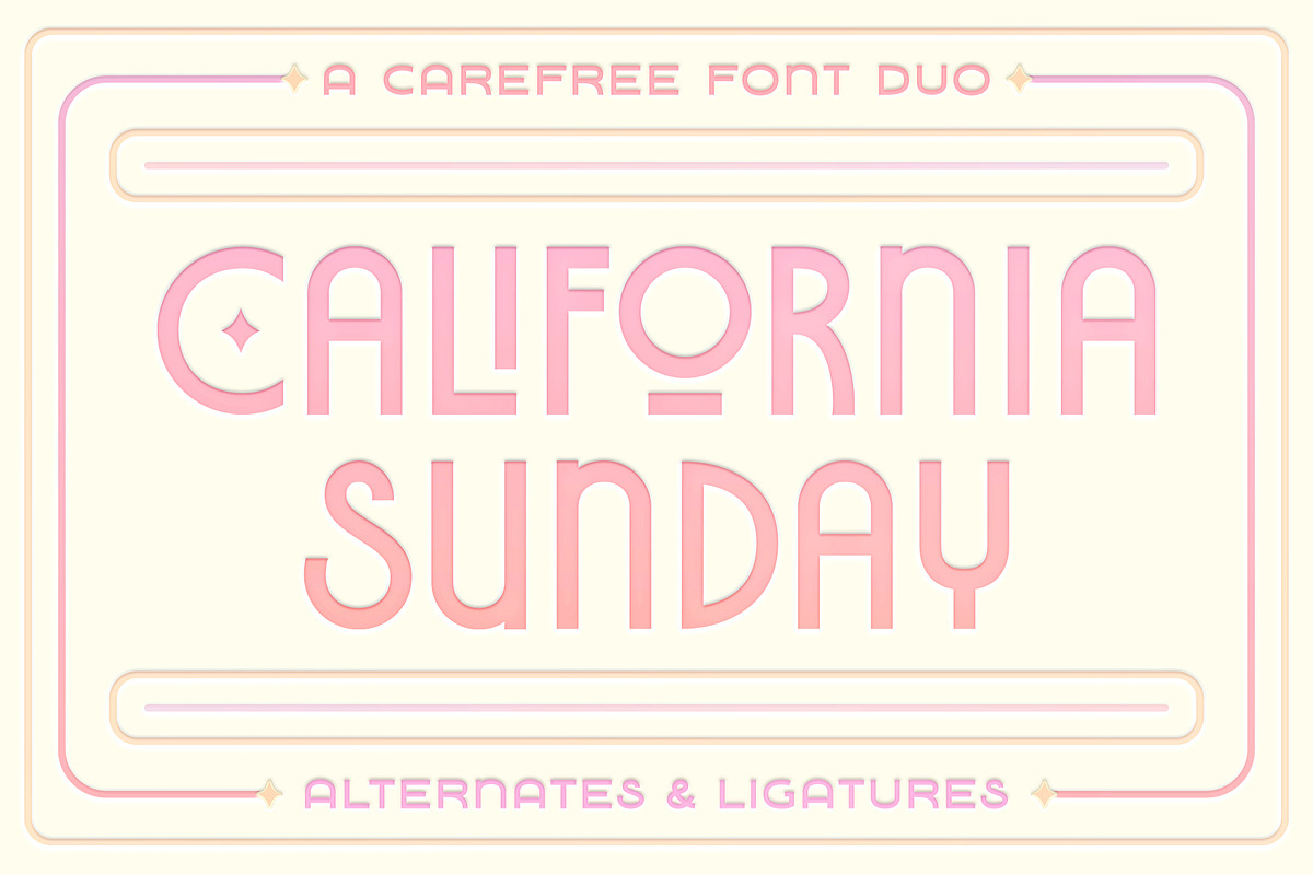 California Sunday Font Duo, a Sans Serif Font by Molly Suber Thorpe (Photo 1 of 9)