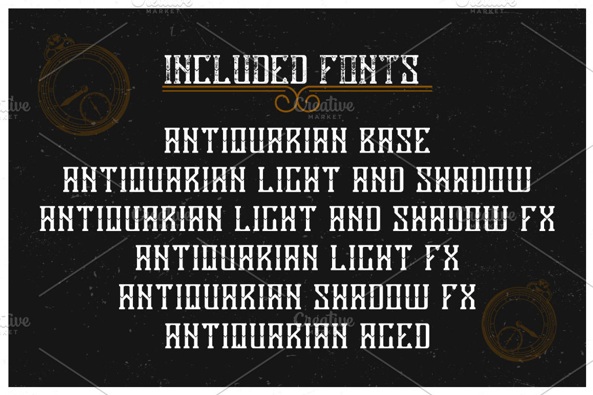 Antiquarian label typeface preview 5