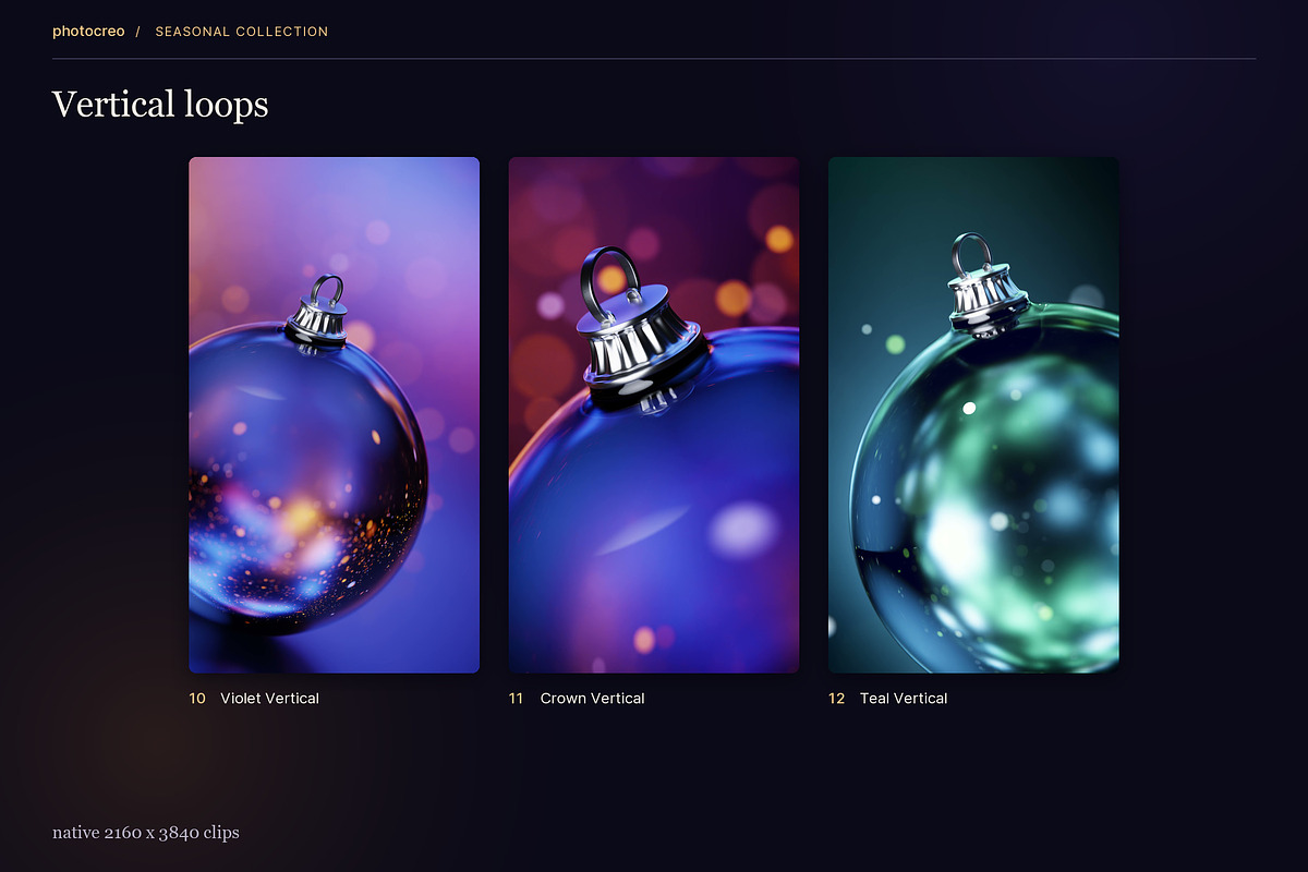 Winter Baubles - 12 4K Loops, a Background Graphic by Photocreo Michal Bednarek (Photo 4 of 7)