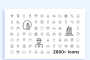 Sleekons 2800+ Minimalist Line Icons, an Outline Icon by P.F. Creative Lab (Thumbnail 8 of 9)