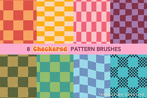 Groovy Checkers Procreate Brush Set