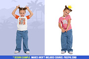 Realistic Kids Girl T-Shirt Mockups, a Shirt Mockup by Hi, Mock-Up! (Thumbnail 8 of 13)
