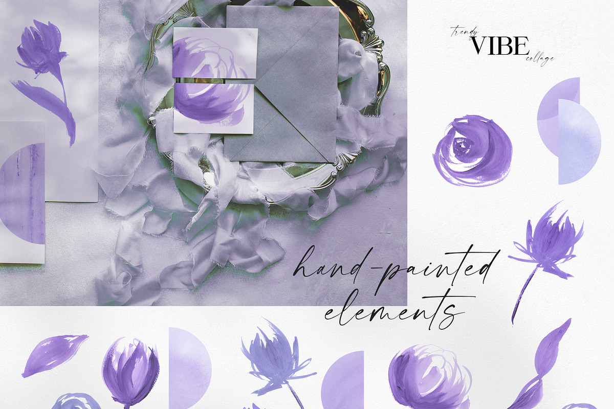 Vibe - purple psychedelic collage, an Object Illustration by Olga Koelsch (Photo 12 of 13)