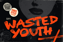 Wasted Youth: 90s Grunge Brush Font