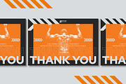 Gym Center - Thank You Card, a Card Template by StreaksideStd (Thumbnail 2 of 3)
