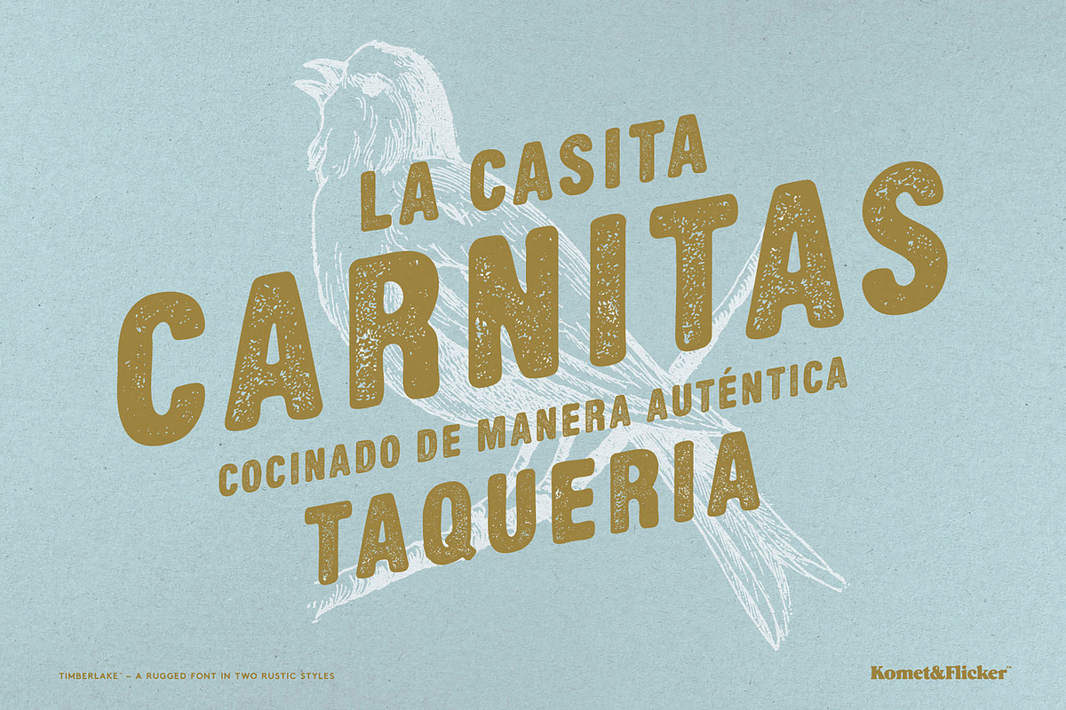 Timberlake - A Rustic & Rugged Font, a Sans Serif Font by Komet & Flicker (Photo 11 of 15)