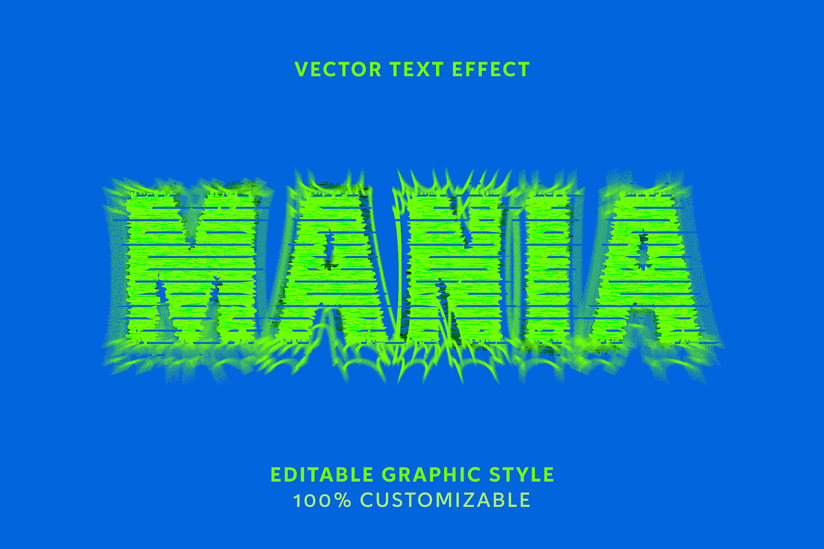 Neon Electric Glitch Text Effect