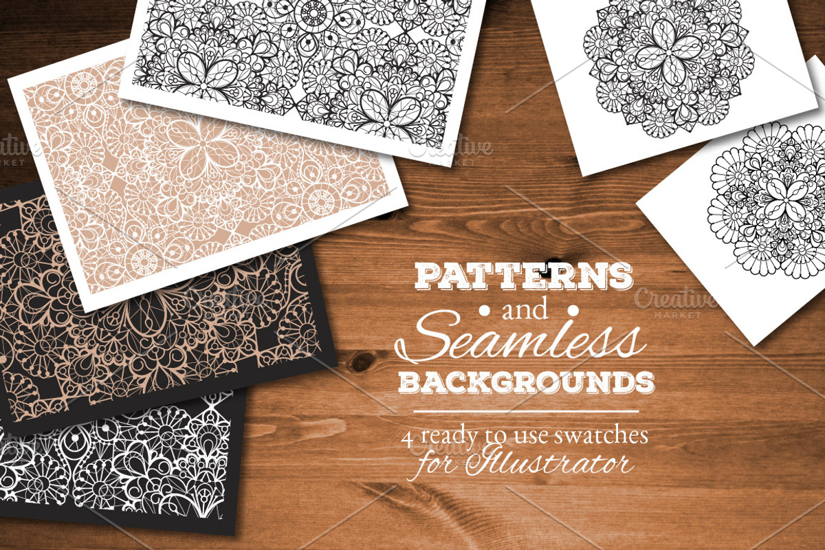 Lace design kit: patterns, borders, a Decorative Illustration by Olga Proz (Photo 4 of 5)