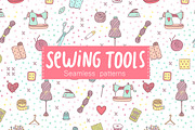 Sewing tools. Seamless pattern., a Pattern Graphic by kostolom3ooo (Thumbnail 1 of 3)