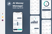 AI Money Manager Mobile App UI Kit, an UI Kit Template by uicube (Thumbnail 2 of 2)