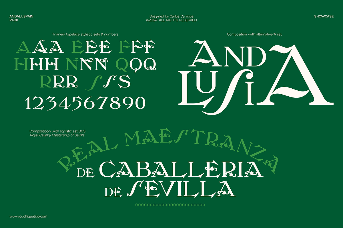 Andaluspain, a Serif Font by Cuchi, qué Tipo! Foundry (Photo 3 of 11)