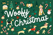 Dog Christmas patterns card elements, a Pattern Graphic by RevolutionizZed (Thumbnail 9 of 14)