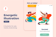 Energetic Illustration Series 2, a Person Illustration by Somewan draws (Thumbnail 1 of 6)