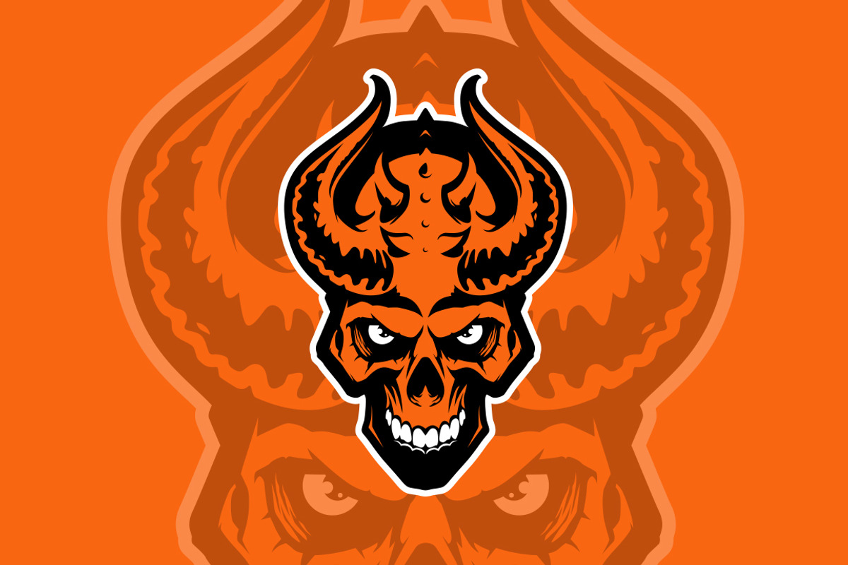 Set of demons skull with horns., an Illustration by Mister Chek (Photo 1 of 2)