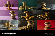 Balancing coins. 38 images, a Business Photo by Handmadefont (Thumbnail 6 of 10)