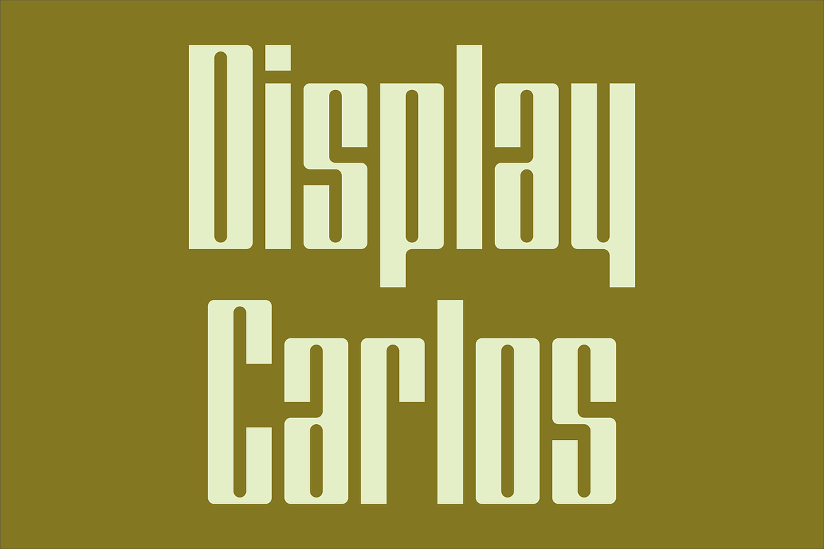 Display Carlos Font, a Sans Serif Font by GG Design (Photo 1 of 10)
