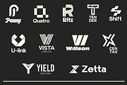 Letter Logo Template Vol 2, a Solid Icon by Tekuni (Thumbnail 3 of 12)