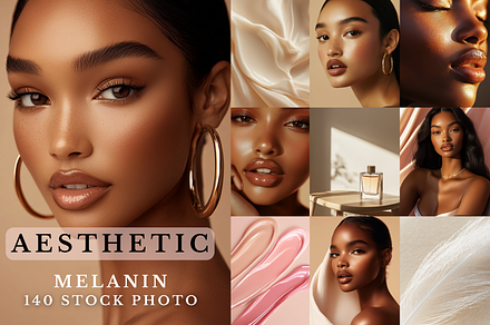 140 Melanin Aesthetic Stock Images, a Beauty & Fashion Photo by MarkoPresets
