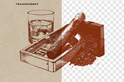 Cigars & Whiskey Vintage Engraving, an Object Graphic by Kaizla03 (Thumbnail 2 of 4)