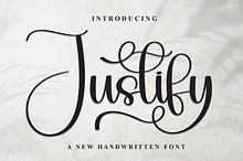 Justify | Script Font