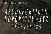 PRESSLINE - All-Caps Vintage Serif, a Serif Font by Mark Richardson (Thumbnail 2 of 2)