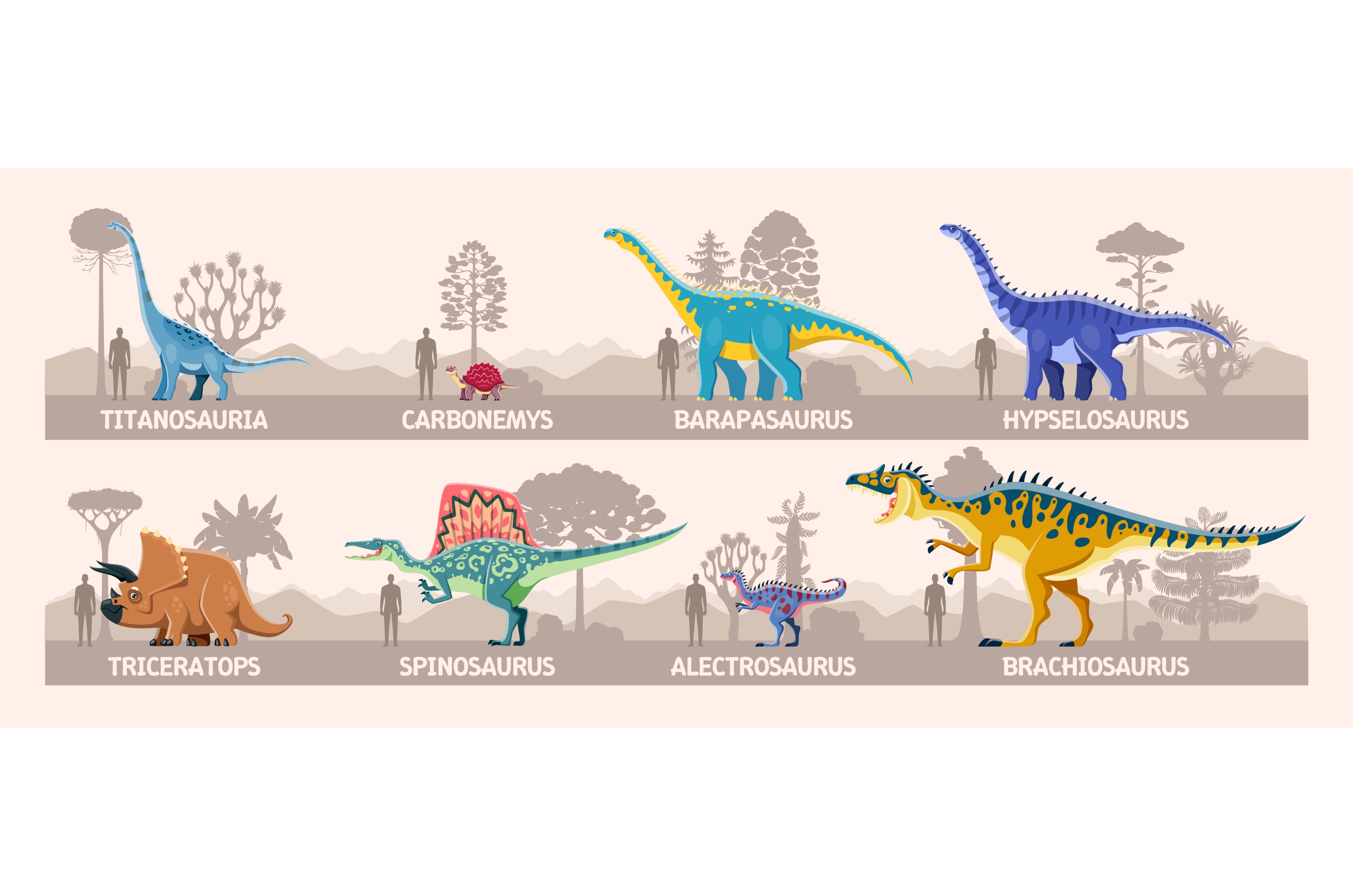 Dinosaurs infographics reptiles, an Animal Illustration by Vector Tradition