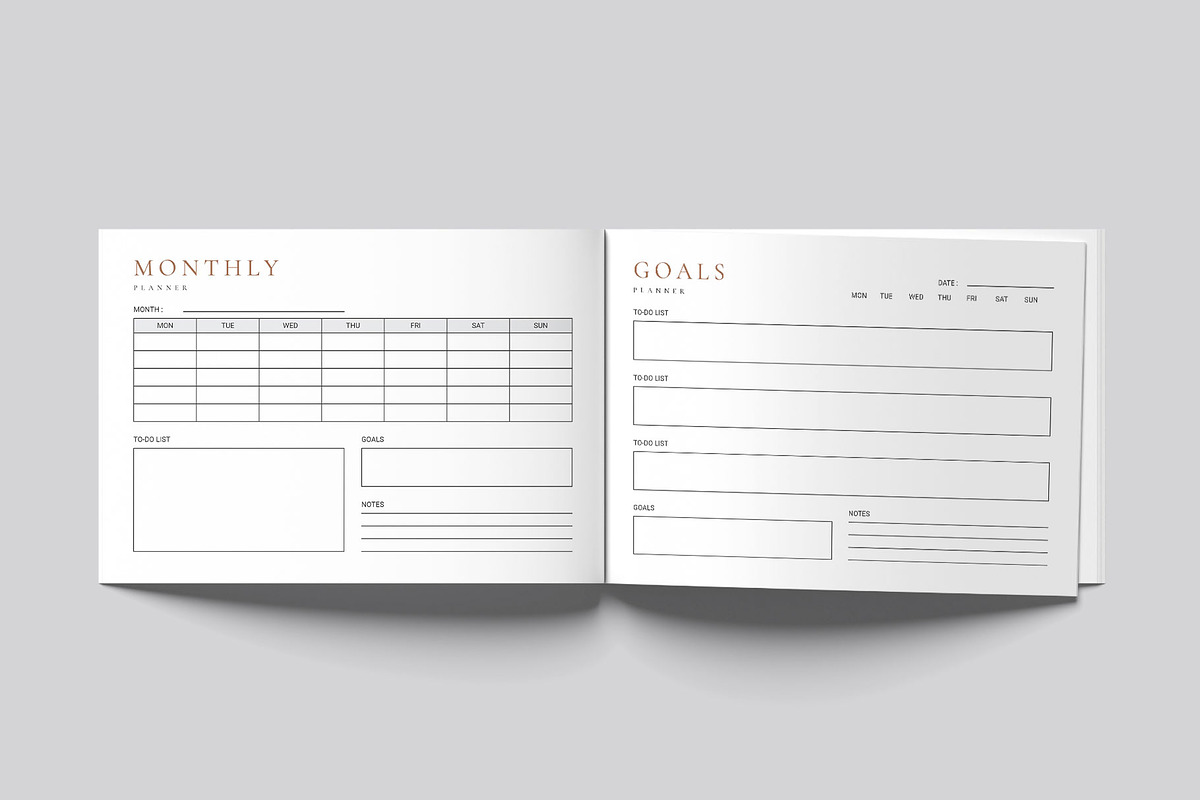 Daily Planner Template Landscape, a Stationery Template by DesignCrest (Photo 5 of 8)