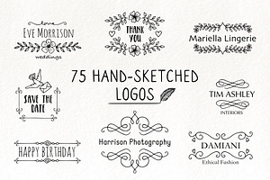 75 Hand-Sketched Logos