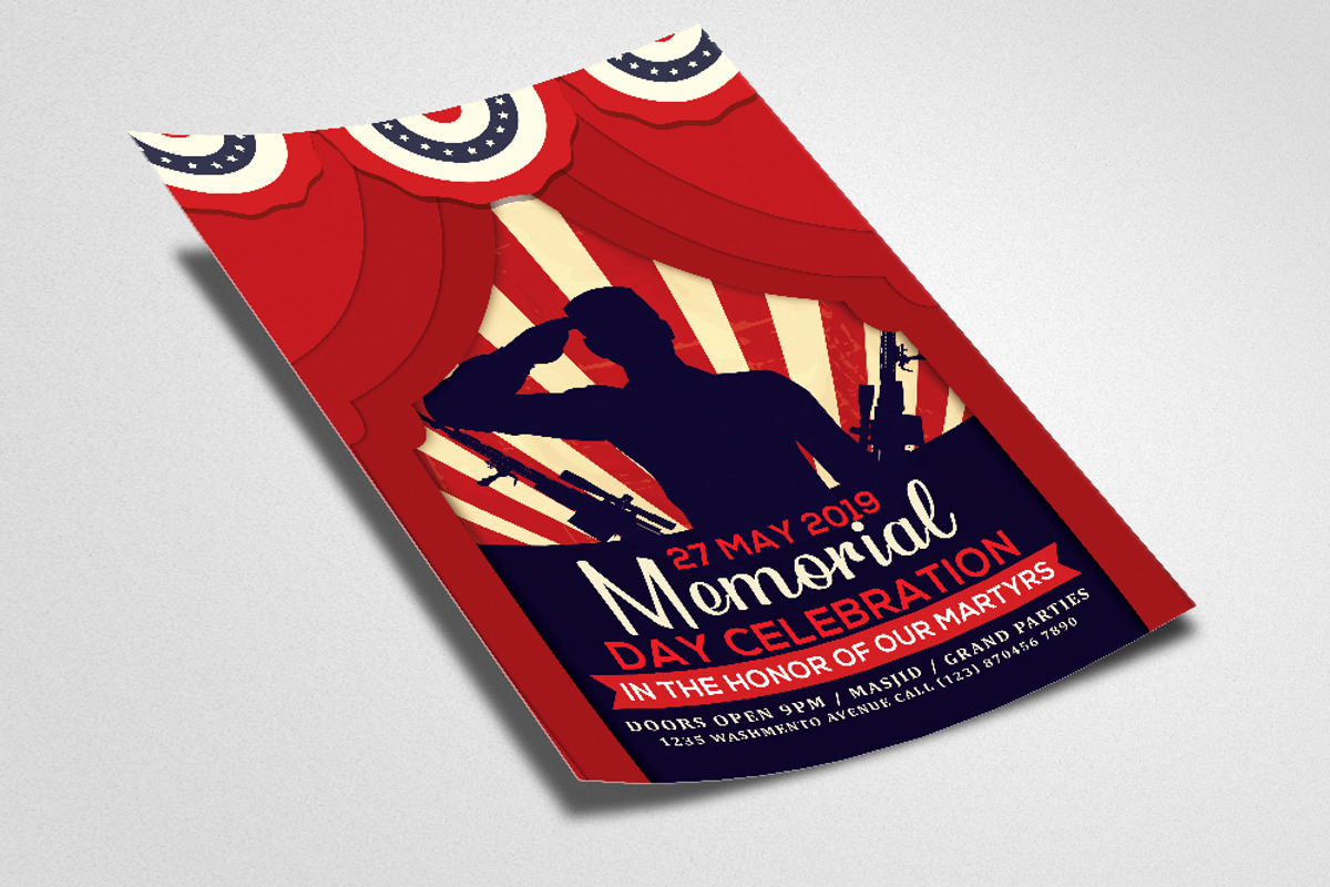 Memorial Day Celebration Flyer, a Flyer Template by Design Up