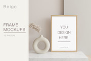 Frame Mockup Kit Beige, a Product Mockup by MockupsMarket (Thumbnail 4 of 9)