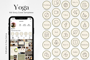 100 Yoga Story Highlight Covers, a Social Media Template by PatternLab. (Thumbnail 1 of 9)