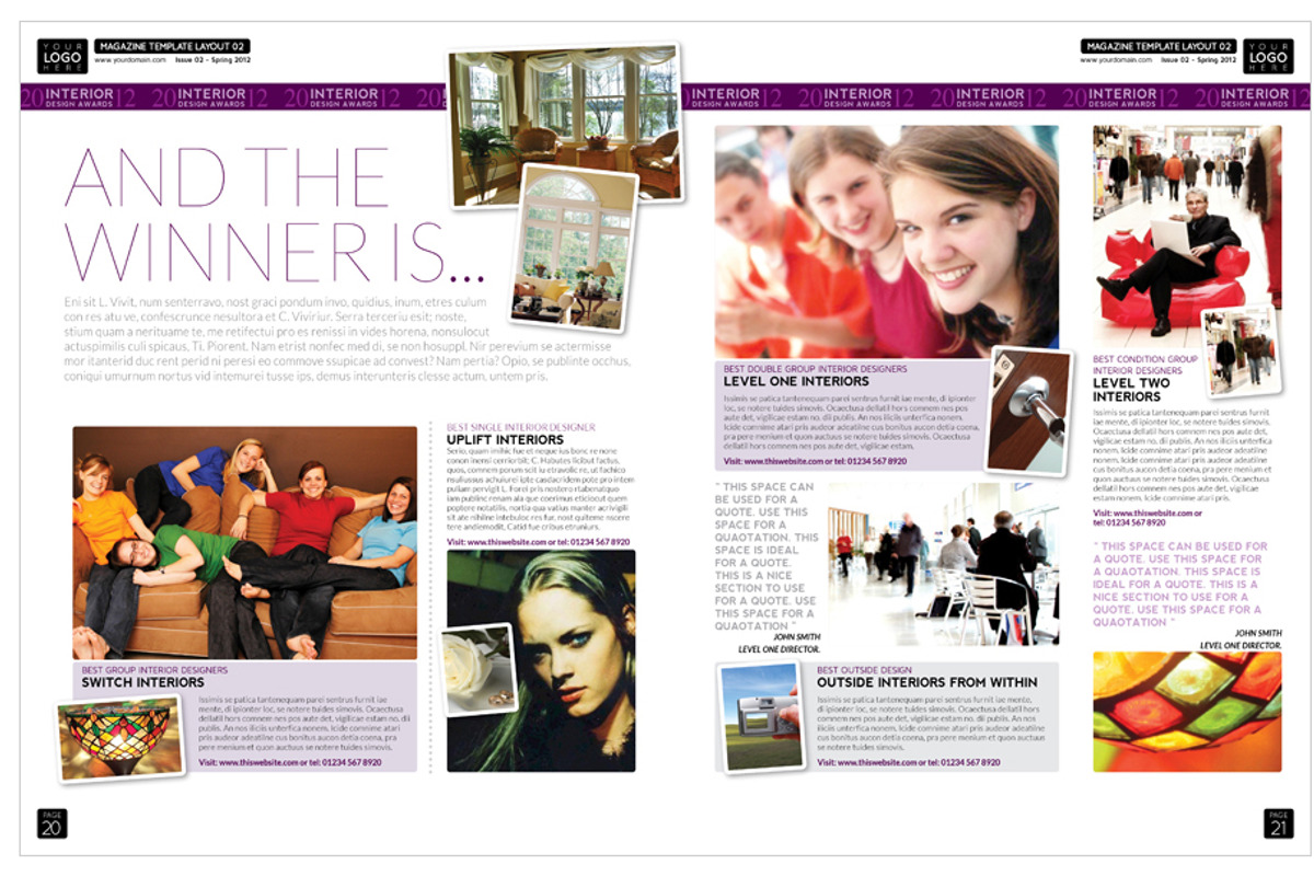Magazine Template InDesign 02, a Magazine Template by Love Graphic Design (Photo 19 of 36)