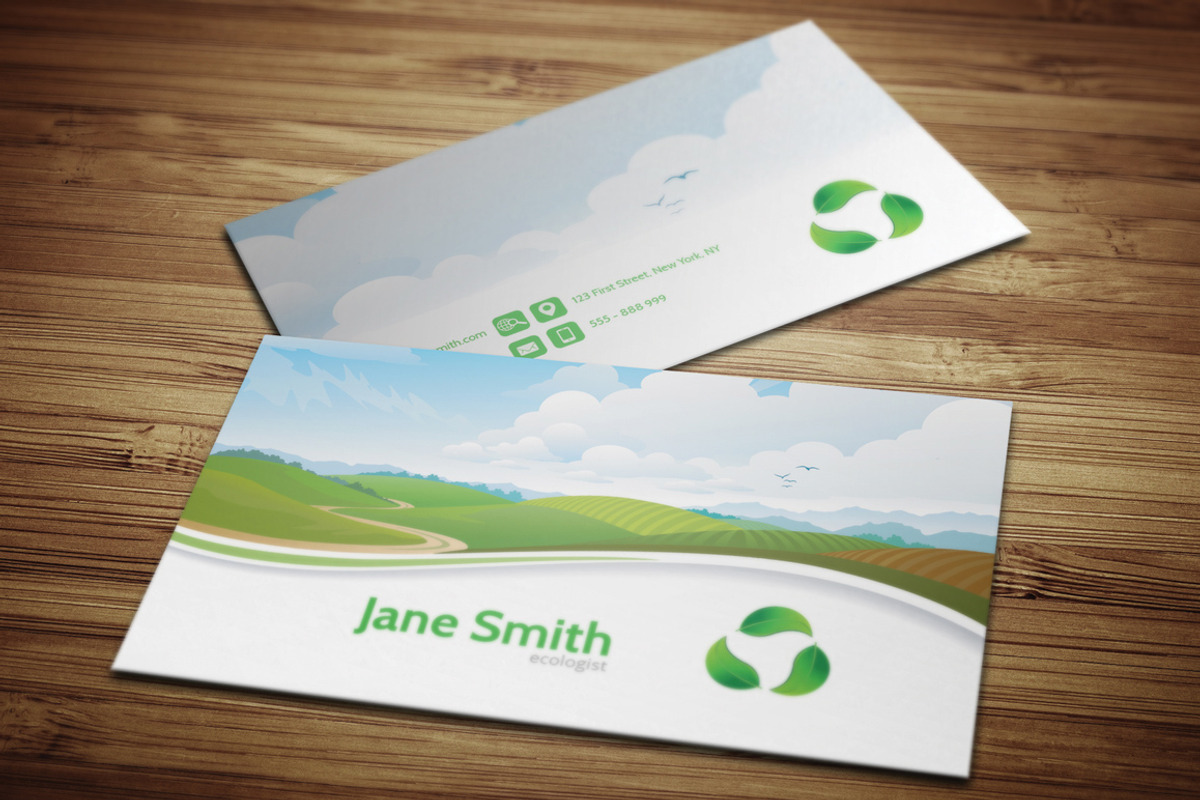 Ecology Business Card, a Business Card Template by Crazyleaf (Photo 3 of 5)
